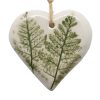 Pressed Leaf Small Heart Green