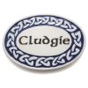 Celtic Door Plaque - Cludgie - blue