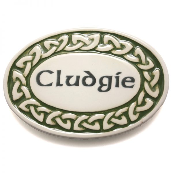Celtic Door Plaque - Cludgie - green